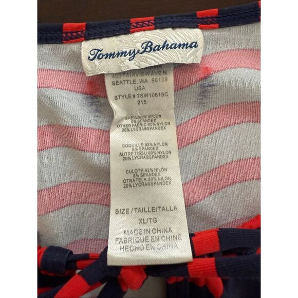Tommy Bahama Spa Day Women's Resort Stripe Dress Red Navy XL - Picture 5 of 6